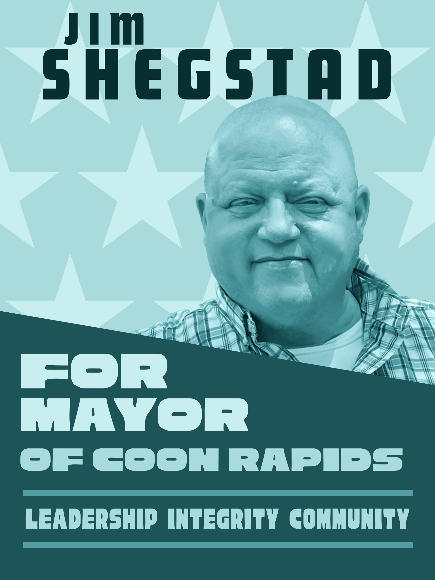 Jim Shegstad blue campaign poster